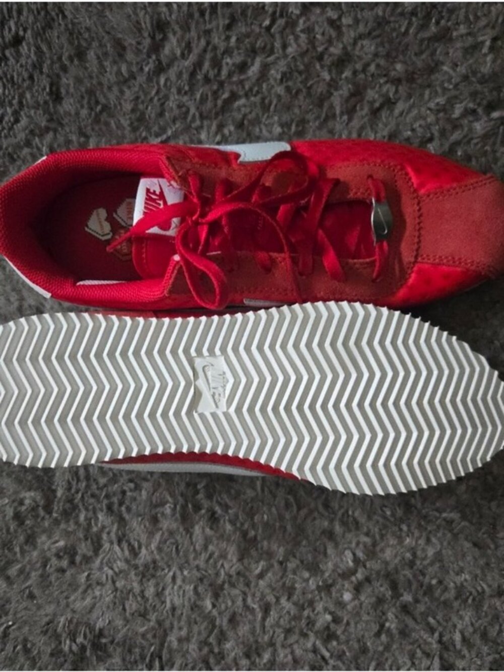 Nike Kids Cortez Bg Youth Size 6y Red And White Valentines Day 1026 - Picture 8 of 11